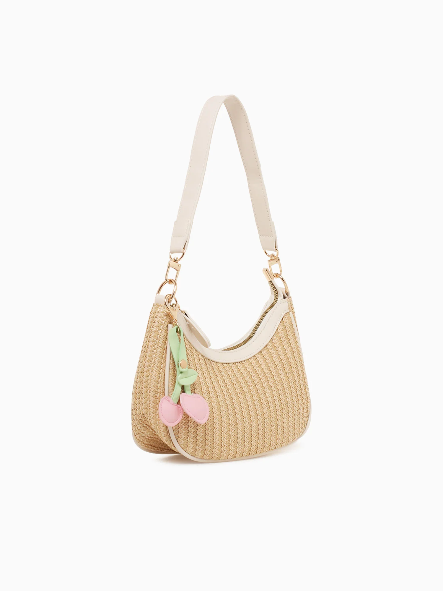 Cherry Shoulder Bag Pink Beige - Image 2