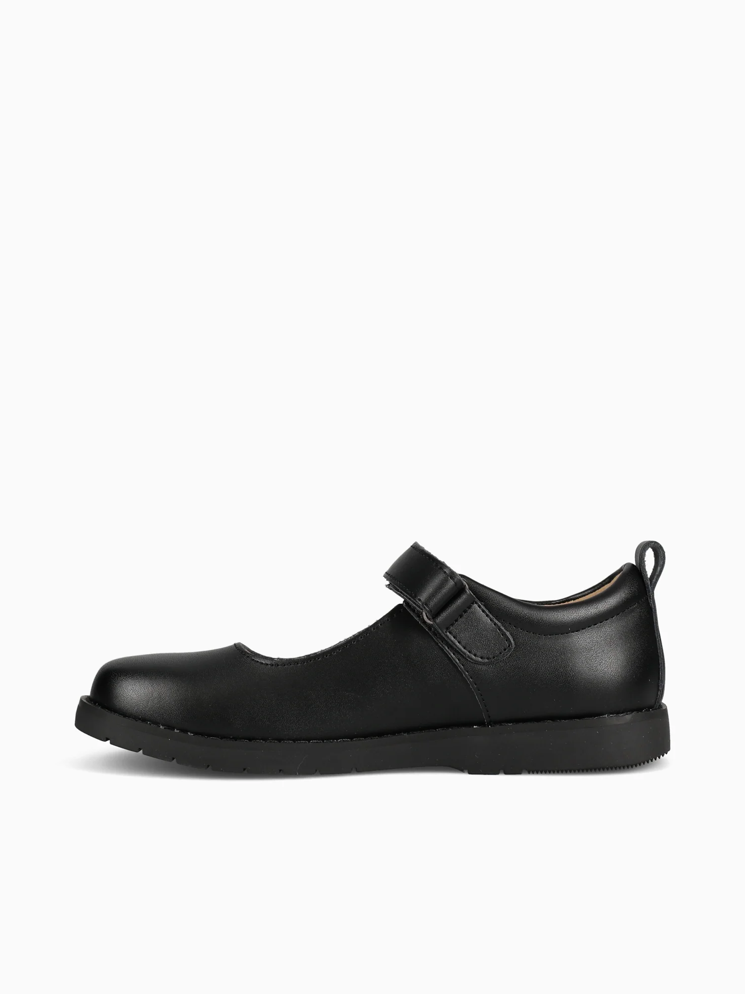 Leila Fb003 1 Strap Plain Black Lea - Image 3