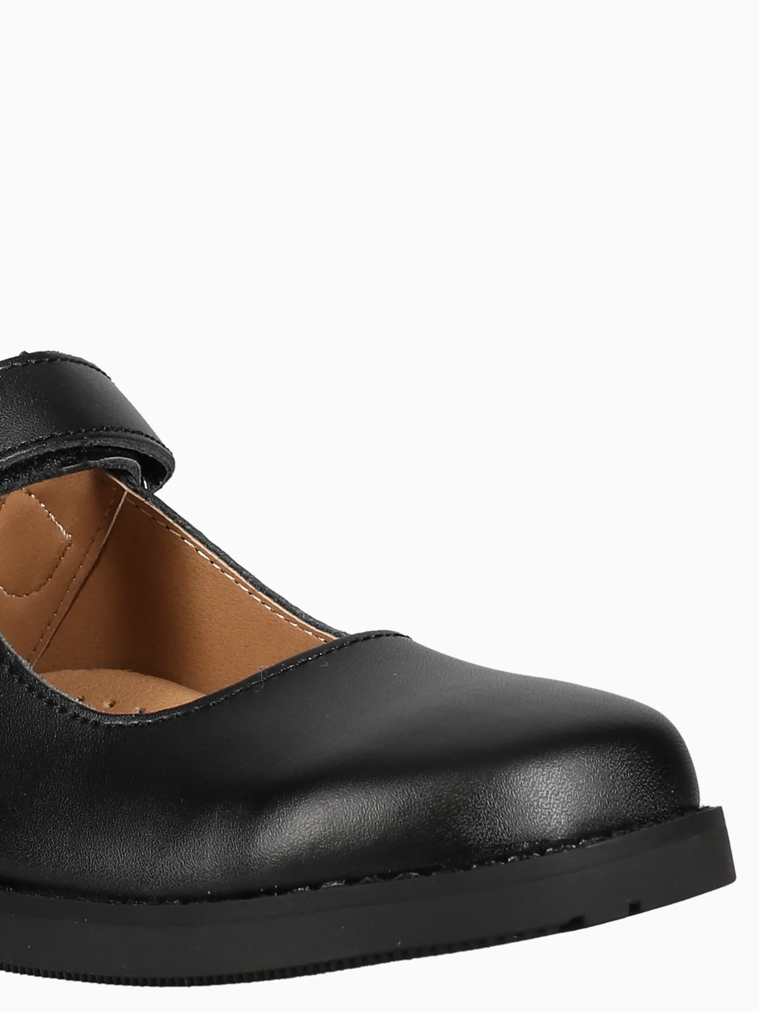 Leila Fb003 1 Strap Plain Black Lea - Image 5