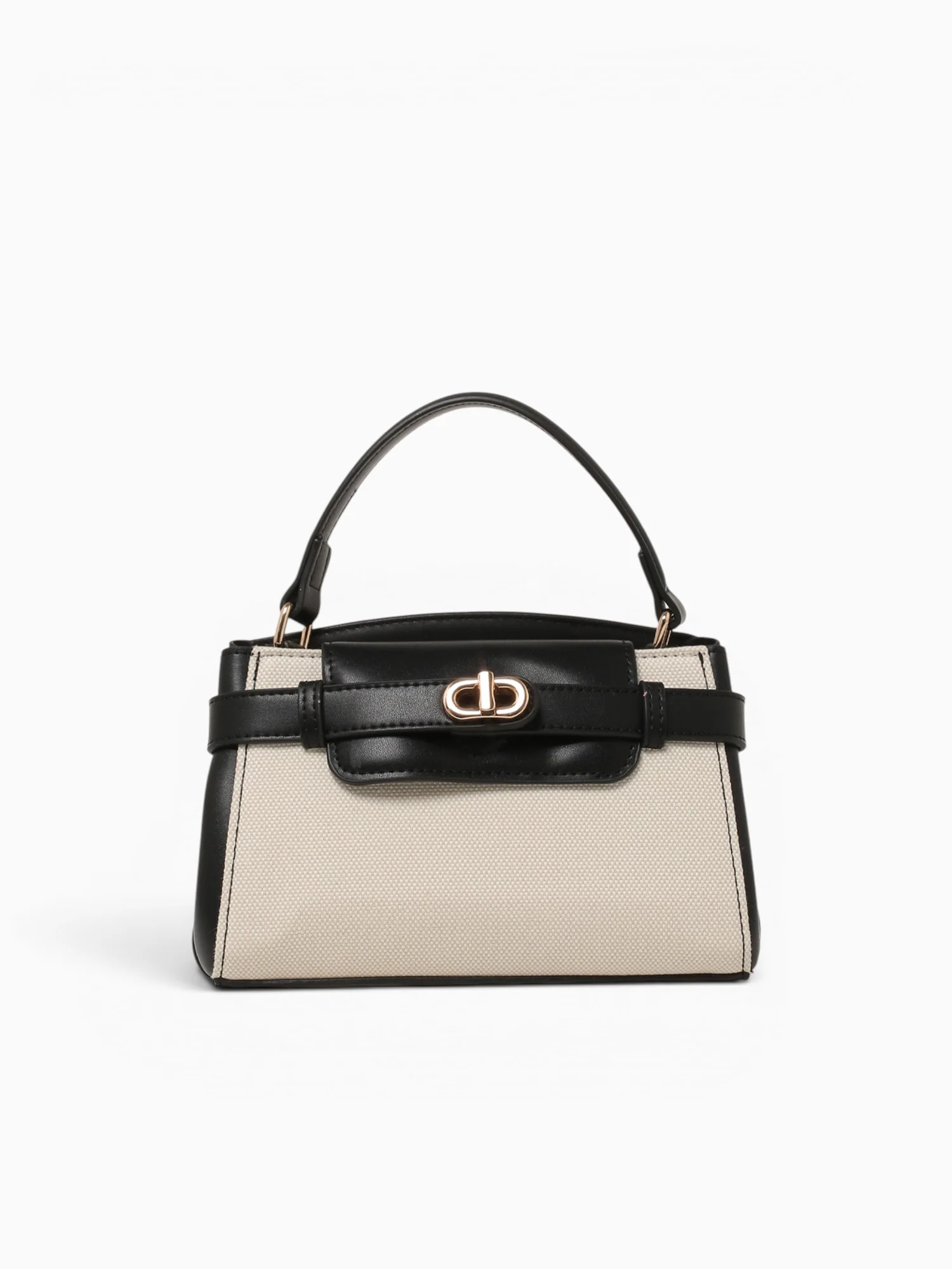 Marisol Top Handle Black Beige