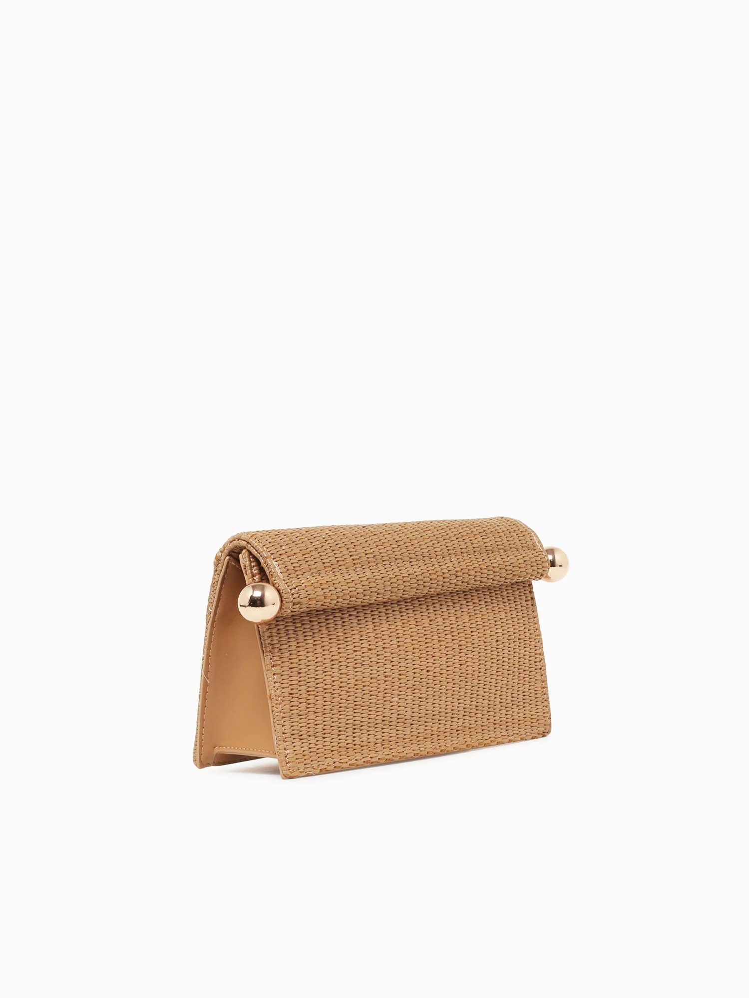 Staci Clutch Brown Raffia - Image 2